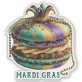 Sticker Mardi Gras Royal Macaron (Devant)