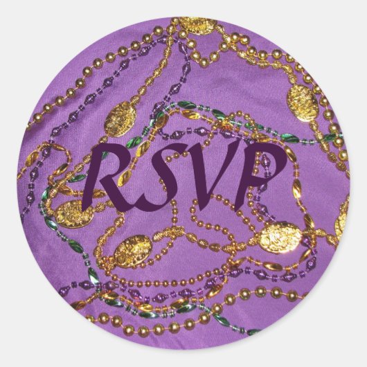 Sticker Mardi Gras RSVP (Devant)