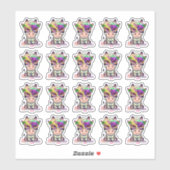 Sticker Mardi Gras Zebra ! (Feuille)