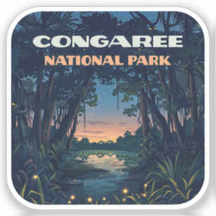 Sticker Marécage du parc national de Congaree Caroline du 