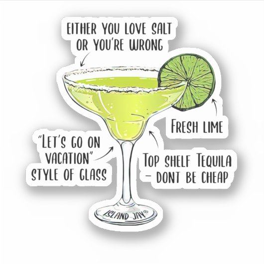 Sticker Margarita Concoction Stemless Soit Vous Aimez Le S (Devant)