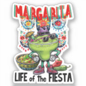 Sticker Margarita Vie de la Fiesta, boisson mexicaine (Recto)