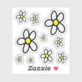 Sticker Marguerites (Feuille)