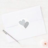 Sticker Mariage à deux coeurs (Enveloppe)