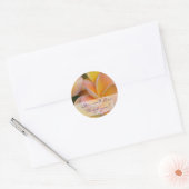 Sticker Mariage à fleurs de Plumeria jaune (Enveloppe)