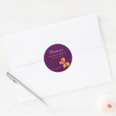 Sticker Mariage à papillon violet foncé (Enveloppe)
