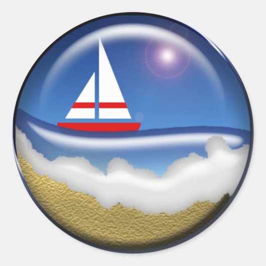 Sticker Mariage à thème tropical (Devant)