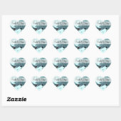 Sticker Mariage Aqua Blue Perfect Pair Peacock (Feuille)