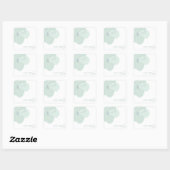 Sticker Mariage Aqua Hibiscus (Feuille)