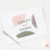 Sticker Mariage Aquarelle du Jardin Moderne, (Enveloppe)