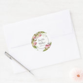 Sticker mariage Aquarelle Roses Rose doux (Enveloppe)
