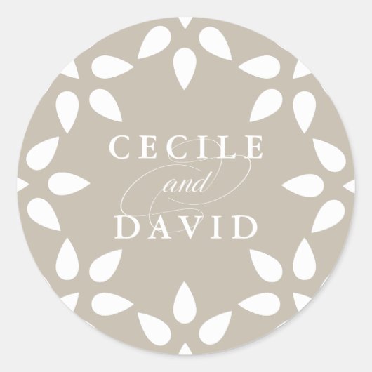 Sticker Mariage arabesque | Champagne Beige (Devant)