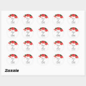Sticker mariage avec Hibiscus rouge vif (Feuille)