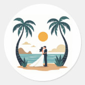 Sticker Mariage Beach Romance (Devant)