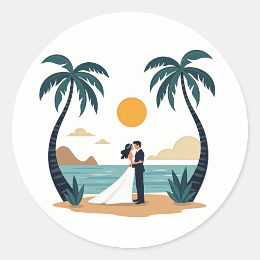 Sticker Mariage Beach Romance (Devant)