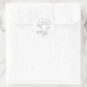 Sticker mariage Beurre Coeur Argent (Sac)