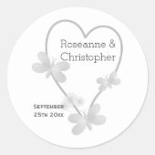 Sticker mariage Beurre Coeur Argent (Devant)