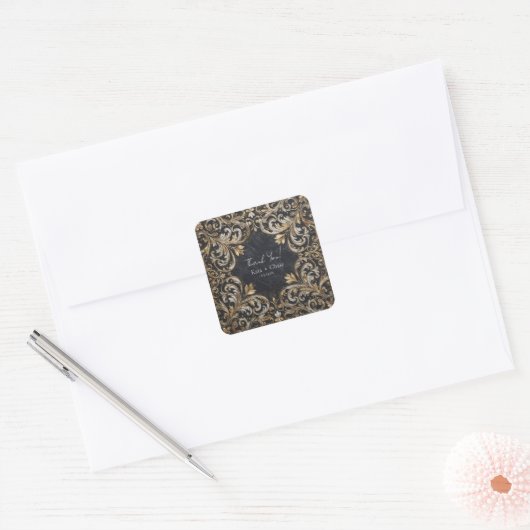 Sticker Mariage Black and Gold (Enveloppe)