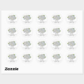 Sticker Mariage blanc Hydrangeas Merci (Feuille)