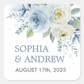 Sticker Mariage bleu Dusty Rose (Devant)