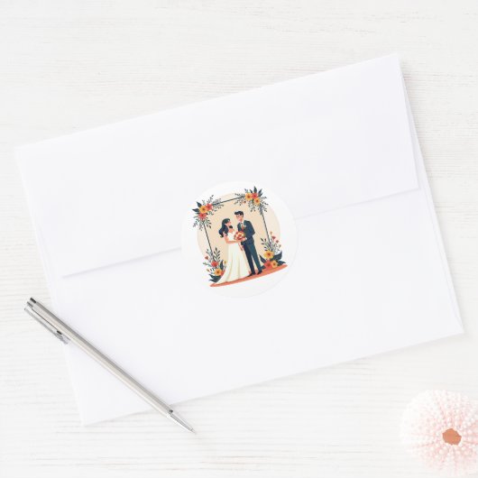 Sticker Mariage Bliss nuptiale (Enveloppe)