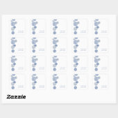 Sticker Mariage Blue Twine Globes (Feuille)