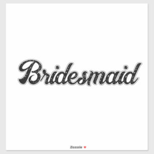 Sticker Mariage Bridesmaid 2024 Simple Custom Elegant Cute