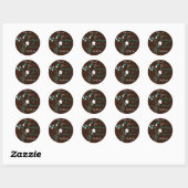 Sticker Mariage Brown bleu turquoise de 1,5 po (Feuille)