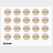 Sticker Mariage Burlap and Lace Monogram (Feuille)