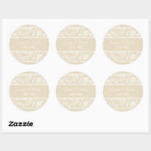 Sticker Mariage Burlap Lace et Sea Shell (Feuille)