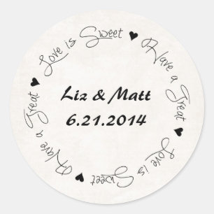 Sticker mariage Candy Party Favoriser