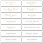 Sticker Mariage Carte Place Nom de l'invité Numéro de tabl (Devant)