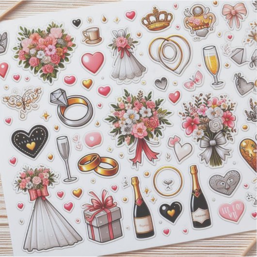 Sticker mariage Celebration" (Devant)