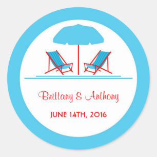 Sticker Mariage Chaise de plage