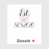 Sticker Mariage Chaussures Nom de la vignette Date Script  (Feuille)