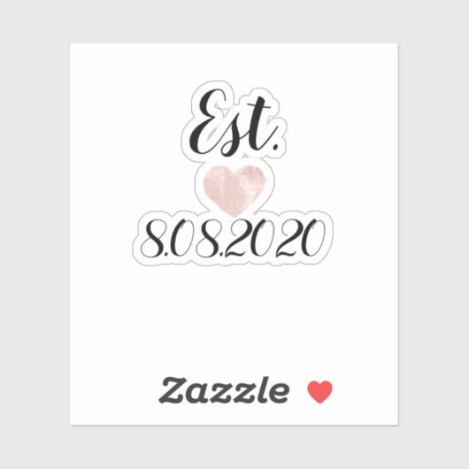 Sticker Mariage Chaussures Nom de la vignette Date Script  (Feuille)