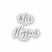 Sticker Mariage Chaussures Nom de la vignette Date Script (Devant)