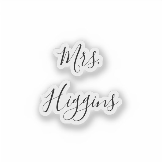 Sticker Mariage Chaussures Nom de la vignette Date Script (Devant)