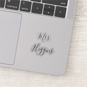 Sticker Mariage Chaussures Nom de la vignette Date Script