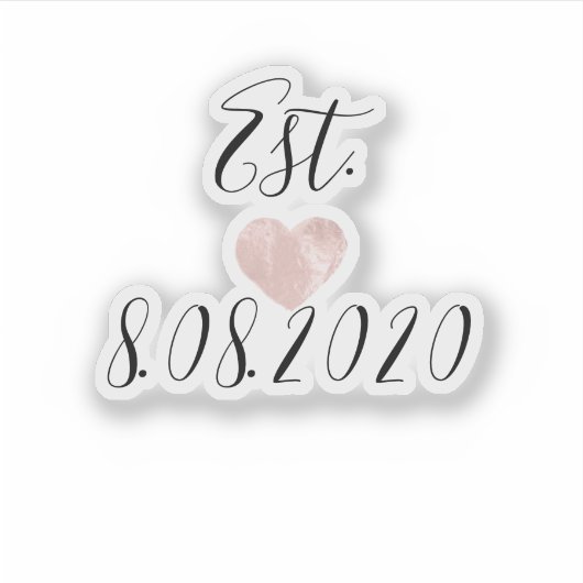 Sticker Mariage Chaussures Nom de la vignette Date Script  (Devant)