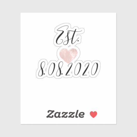 Sticker Mariage Chaussures Nom de la vignette Date Script  (Feuille)