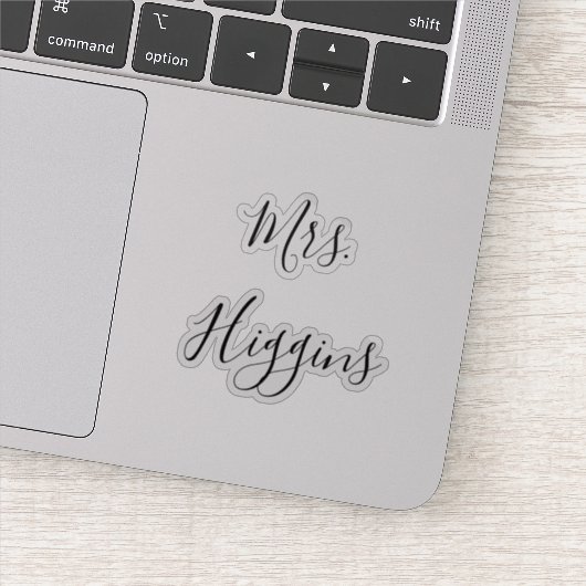 Sticker Mariage Chaussures Nom de la vignette Date Script (Détail)
