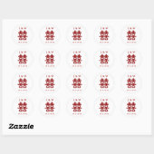 Sticker Mariage chinois classique double bonheur (Feuille)