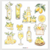 Sticker Mariage : Citrons Et Limoncello, La Grande Squeeze (Feuille)