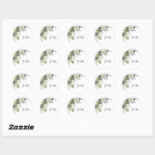 Sticker Mariage Classic Round Vert (Feuille)