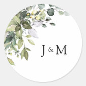 Sticker Mariage Classic Round Vert (Devant)