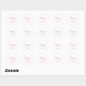 Sticker Mariage classique en or rose blanche (Feuille)