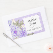 Sticker Mariage Dahlias Amethyst (Enveloppe)