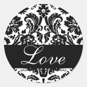 Sticker Mariage damassé Black & White
