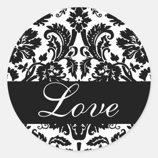Sticker Mariage damassé Black & White (Devant)